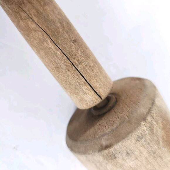 Vintage Rolling Pin Solid Wood Rustic Farmhouse Kitchen Decor Cottagecore 16.75" - Picture 2 of 11